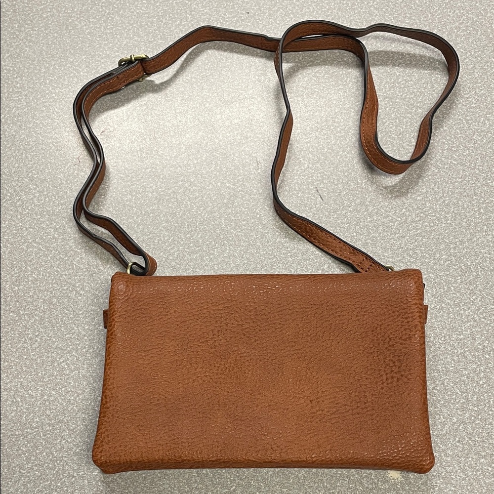 Joy Susan Tan Leather Crossbody Bag